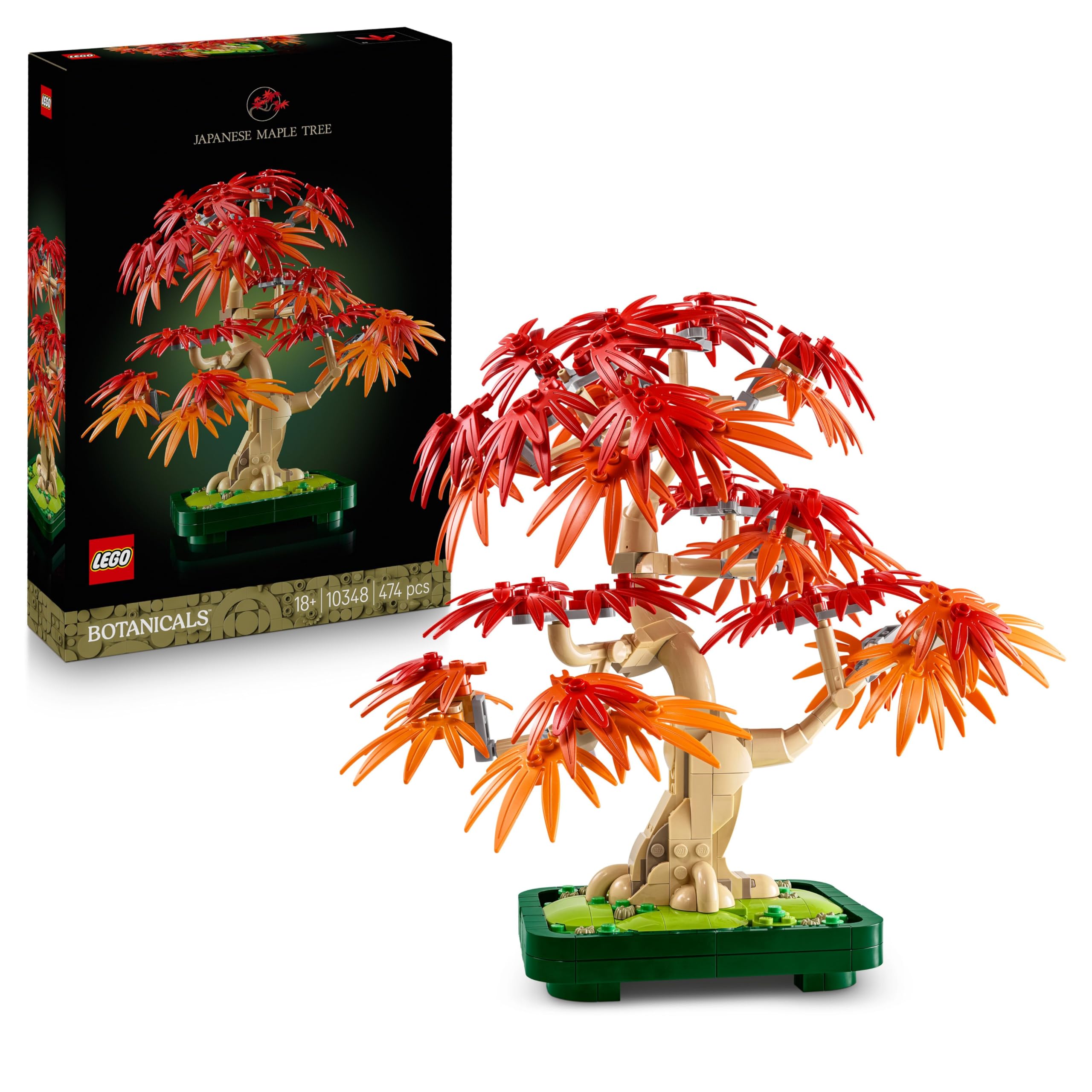 LEGO Botanicals Japanese Red Maple Bonsai Tree 10348 | Set for Adults, Artificia