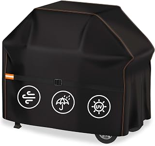 Enzeno BBQ Cover Waterproof,145x61x104cm Barbecue Covers | Gas Grill Cover 210D Oxford Fabric,Outdoor Barbeque Cover for Weber,Char Broil,Brinkmann,Outback Barbecues dustproof& UV