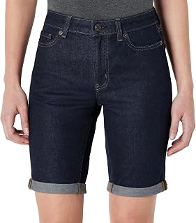 Amazon Essentials Women's Mid Rise Bermuda Shorts Mid Rise Stretch 9 Inches