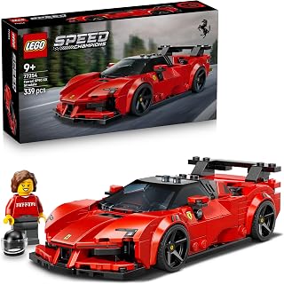 LEGO Speed Champions Ferrari SF90 XX Stradale Sports Car 77254 | Toys for 9+ Year Old Boys, Car Model Building Kit, Collectible Driver Minifigure, Birthday Gift, 339 Pieces
