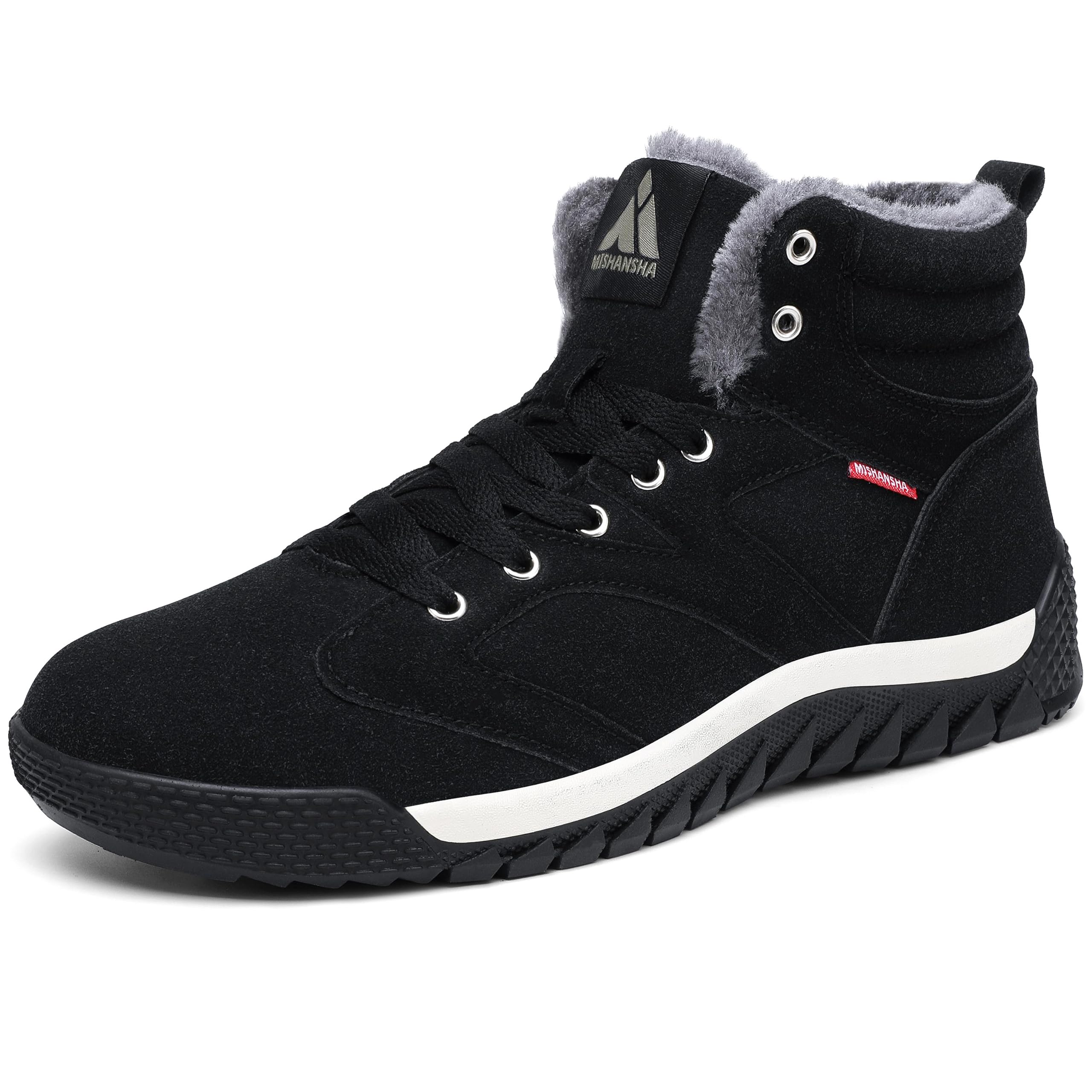 Mishansha Winter Boots Men Women Warm Non-Slip Snow Shoes Size 3-14 UK