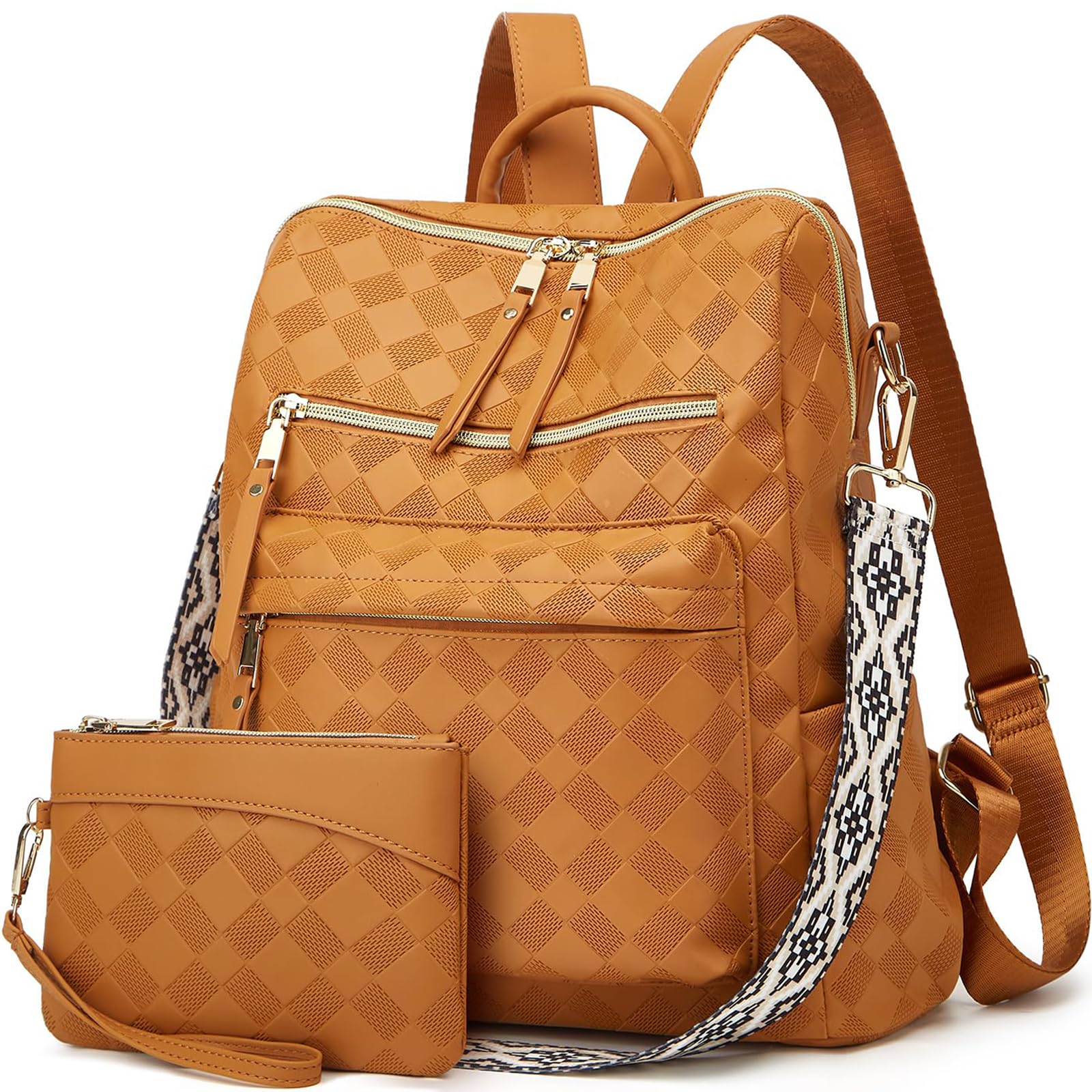 Makes Backpack Purse for Women PU Leather Travel Satchel Handbag Convertible Des