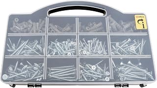 HOME IT Work Wood Screws & Wall Plugs Set, 525 Pieces