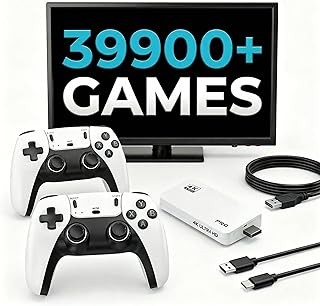 Retro Gaming Console, 39900+ Games,28 Classic Emulators | 4K HD HDMI TV Connect, Dual 2.4G Wireless Controllers, Plug&Play Classic Video Game Emulators Stick
