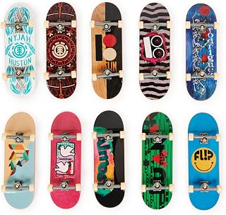 TECH DECK Fingerboard 10 Pack - Ultra DLX Collectible Skateboards from Element, Primitive, and Flip Skateboards - Authentic Board Graphics - Use in All Skate Parks - Easter Kids Toy for Ages 6 and up
