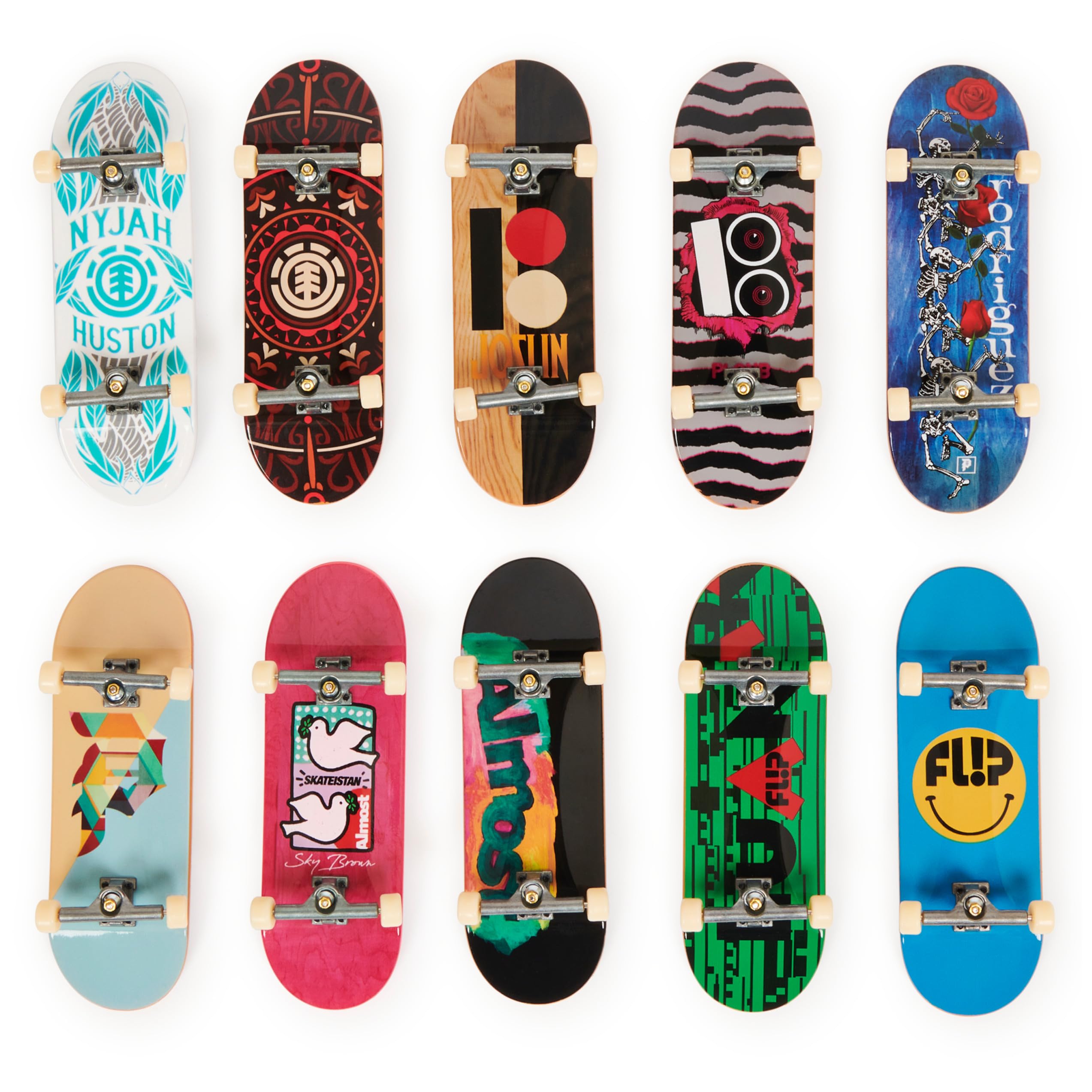 TECH DECK Fingerboard 10 Pack - Ultra DLX Collectible Skateboards from Element, 