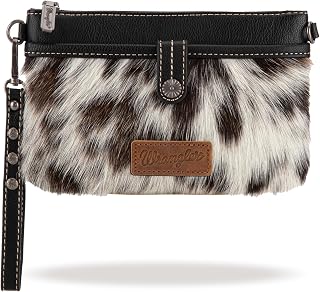 Wrangler Western Cowhide Crossbody Bags for Women Clutch Wristlet Purse
