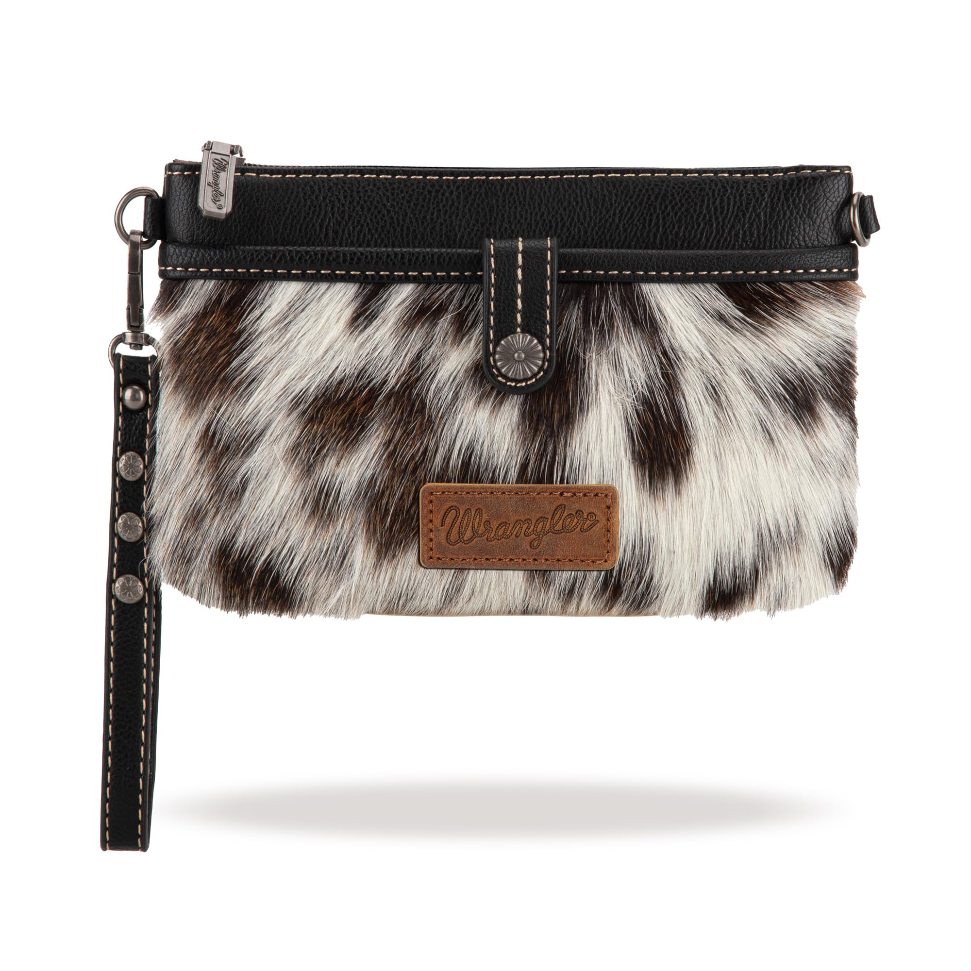 Wrangler Western Cowhide Crossbody Bags for Women Clutch Wristlet Purse