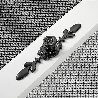 Furniture Handle, European Design Drawer Knobs, Desk Door Handles for Home Decor in Elegant Black Finish Forged Black Knob
