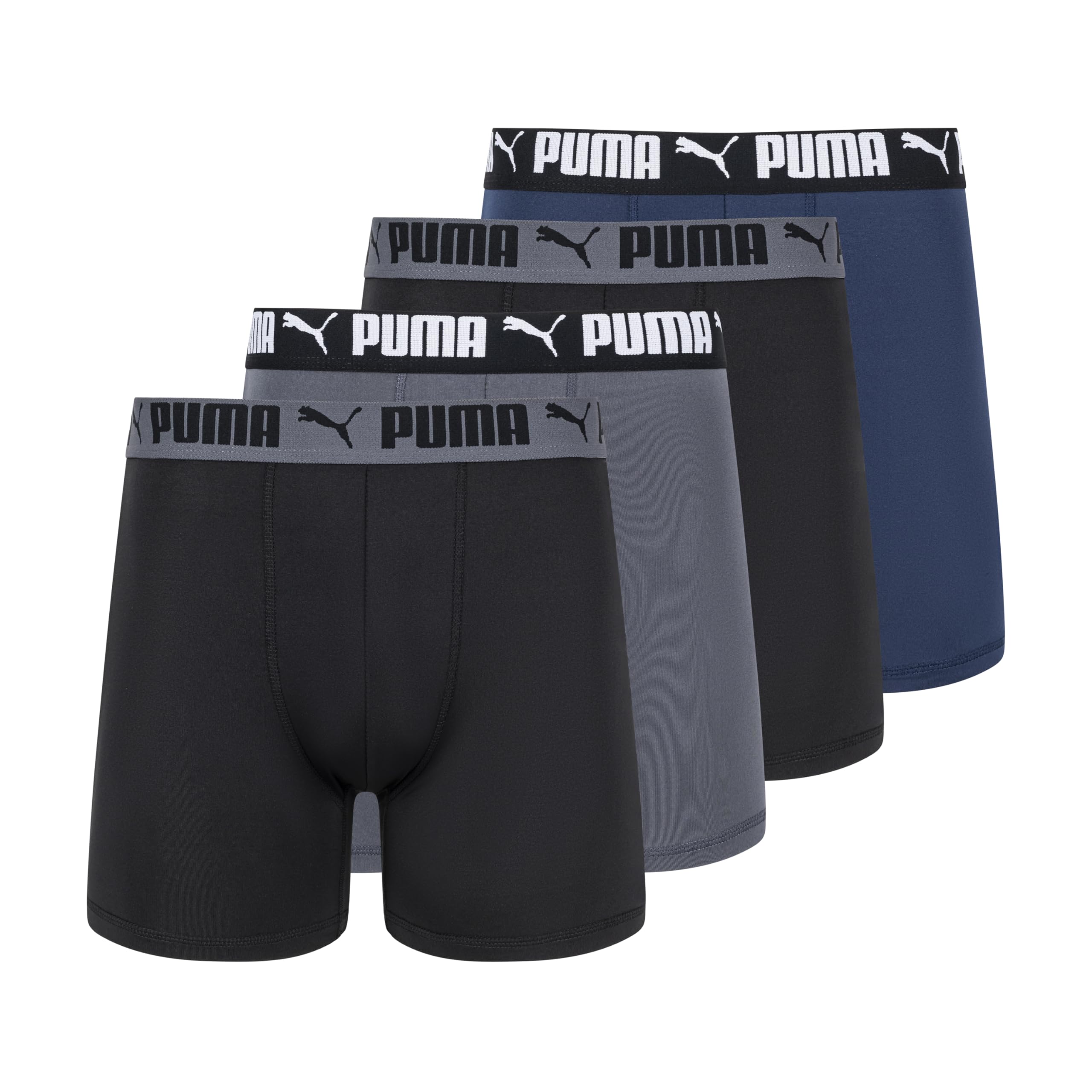 Puma Mens Active Stretch Boxer Shorts 4 Pack