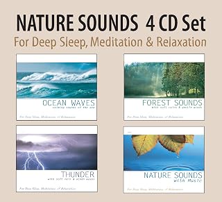 NATURE SOUNDS 4 CD Set - Ocean Waves, Forest Sounds, Thunder, Nature Sounds with Music for Deep Sleep, Meditation, & Relaxation
