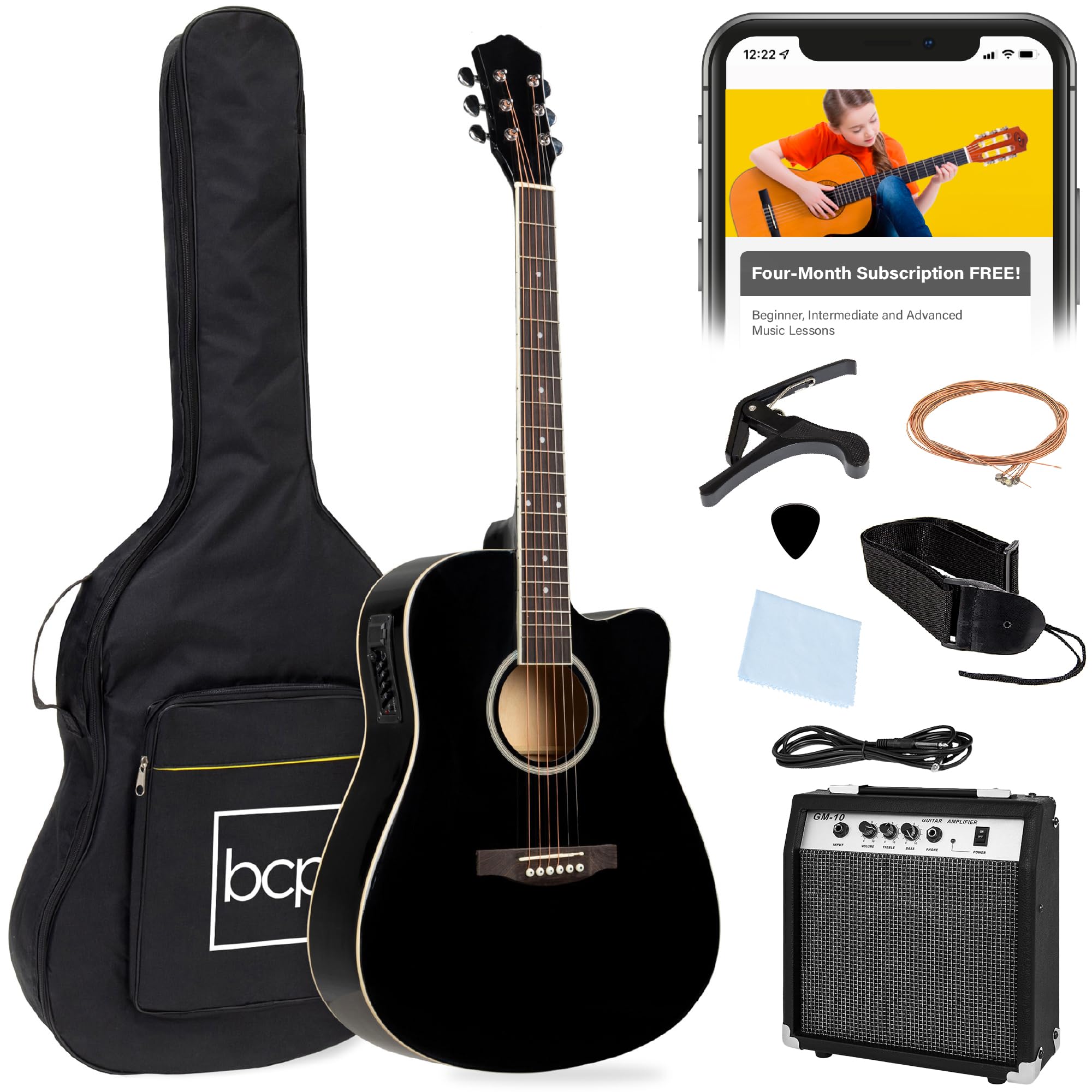 Best Choice Products Beginner Acoustic Electric Guitar Starter Set w/ 41in, All 