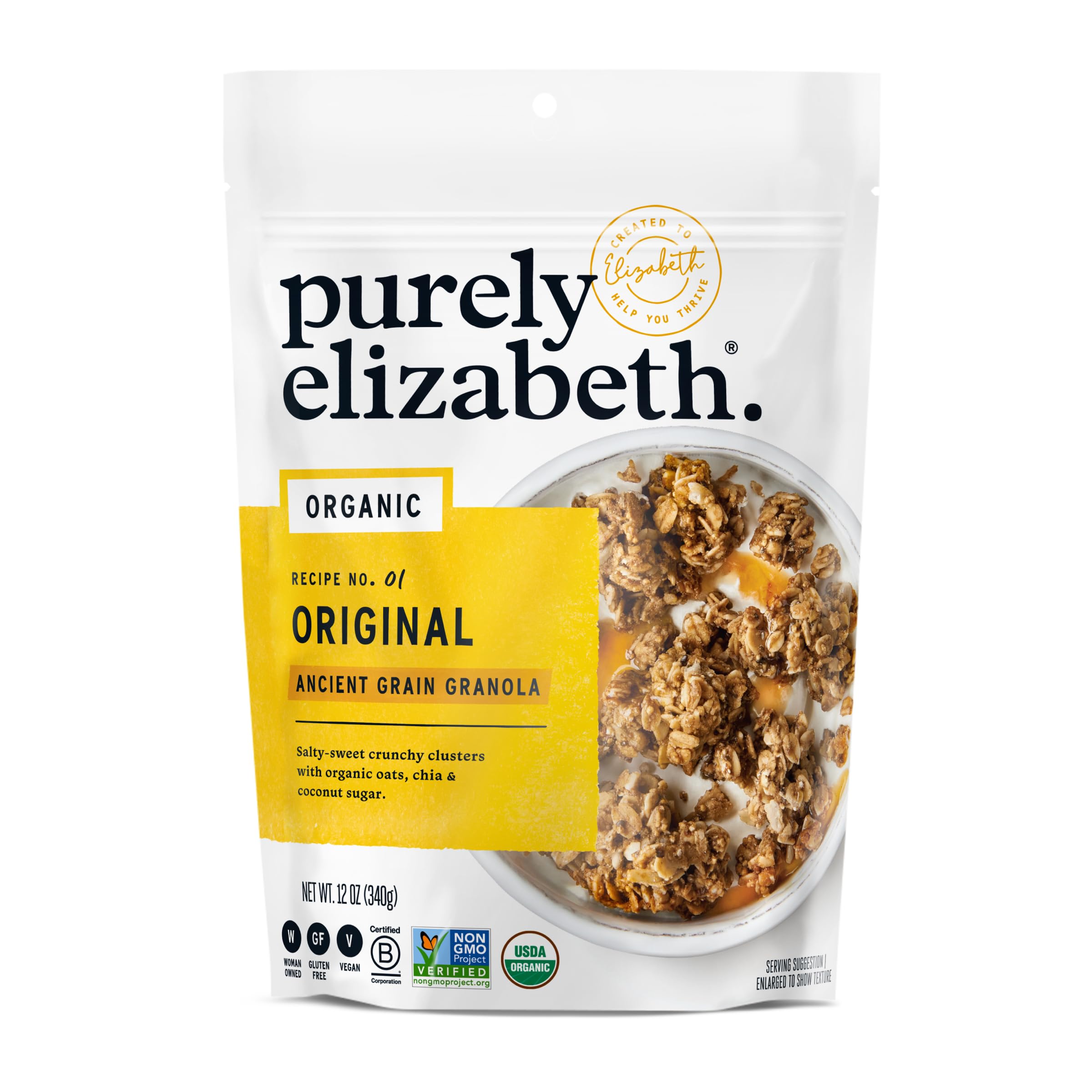 Purely Elizabeth, Organic Original, Ancient Grain Granola, Gluten-Free, Non-GMO 