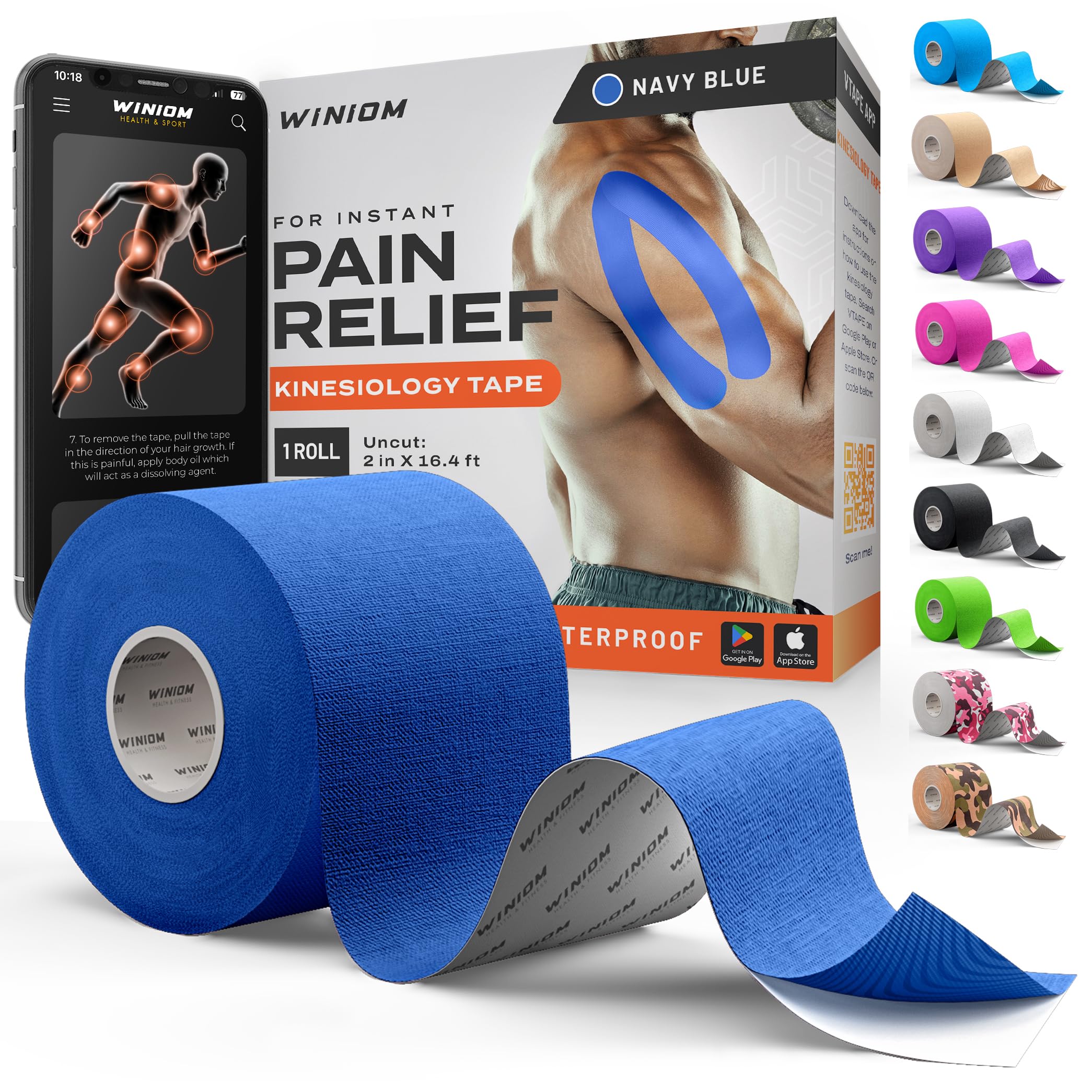 Kinesiology Tape - 2" Waterproof Athletic Tape Roll