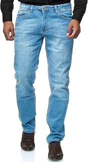Jeel Men's Jeans - Regular-fit - Straight-Cut - Stretch - Jeans Trousers - Basic Washed