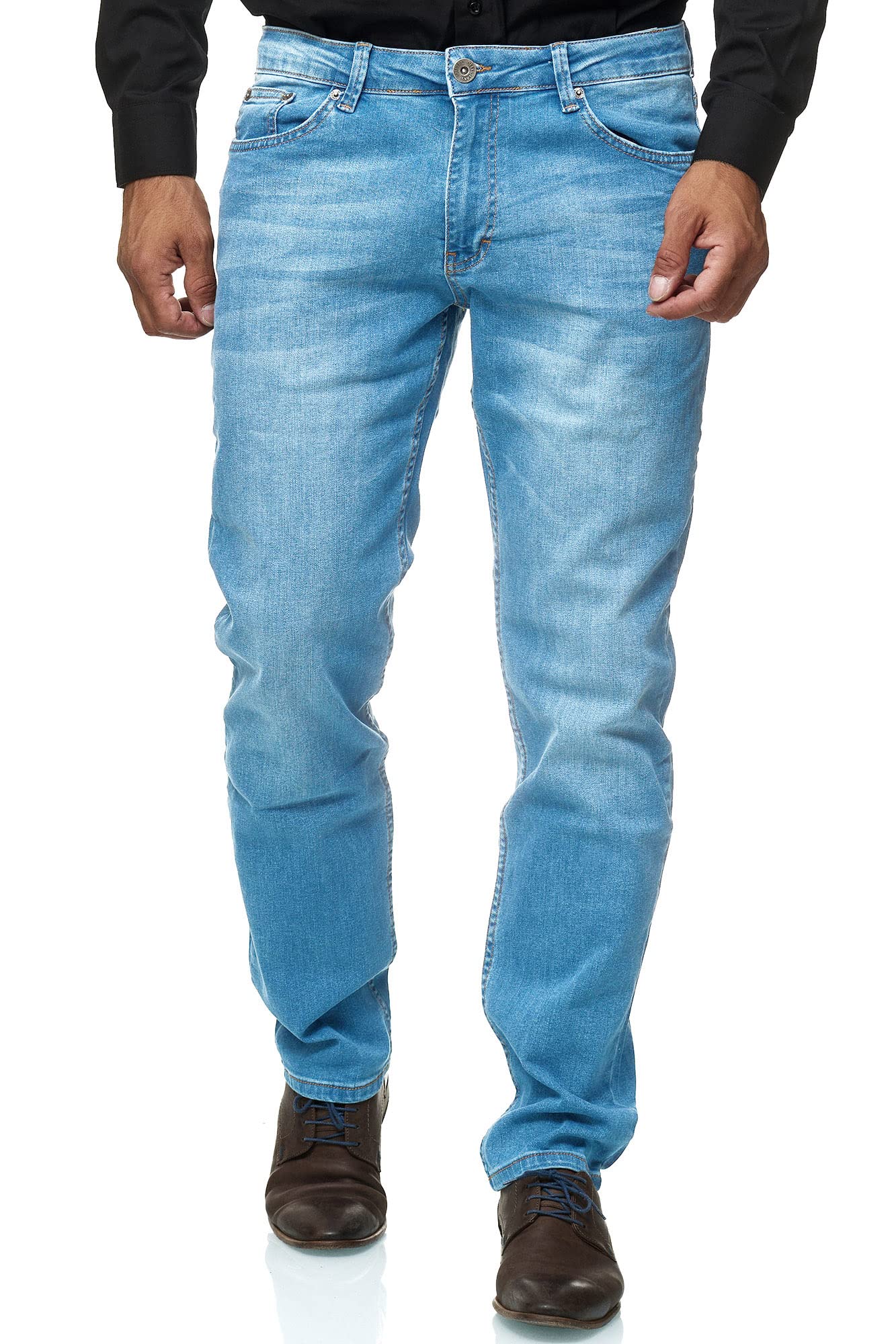Jeel Men's Jeans - Regular-fit - Straight-Cut - Stretch - Jeans Trousers - Basic