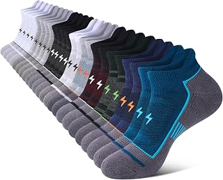 Cirorld Men's and Women's Socks, Breathable Anti-Blister Sports Socks, 6 Pairs Men's Short Socks, Cotton Short Socks for Running, Cycling, Work, Trekking 43-46 39-42 47-50 Multipack