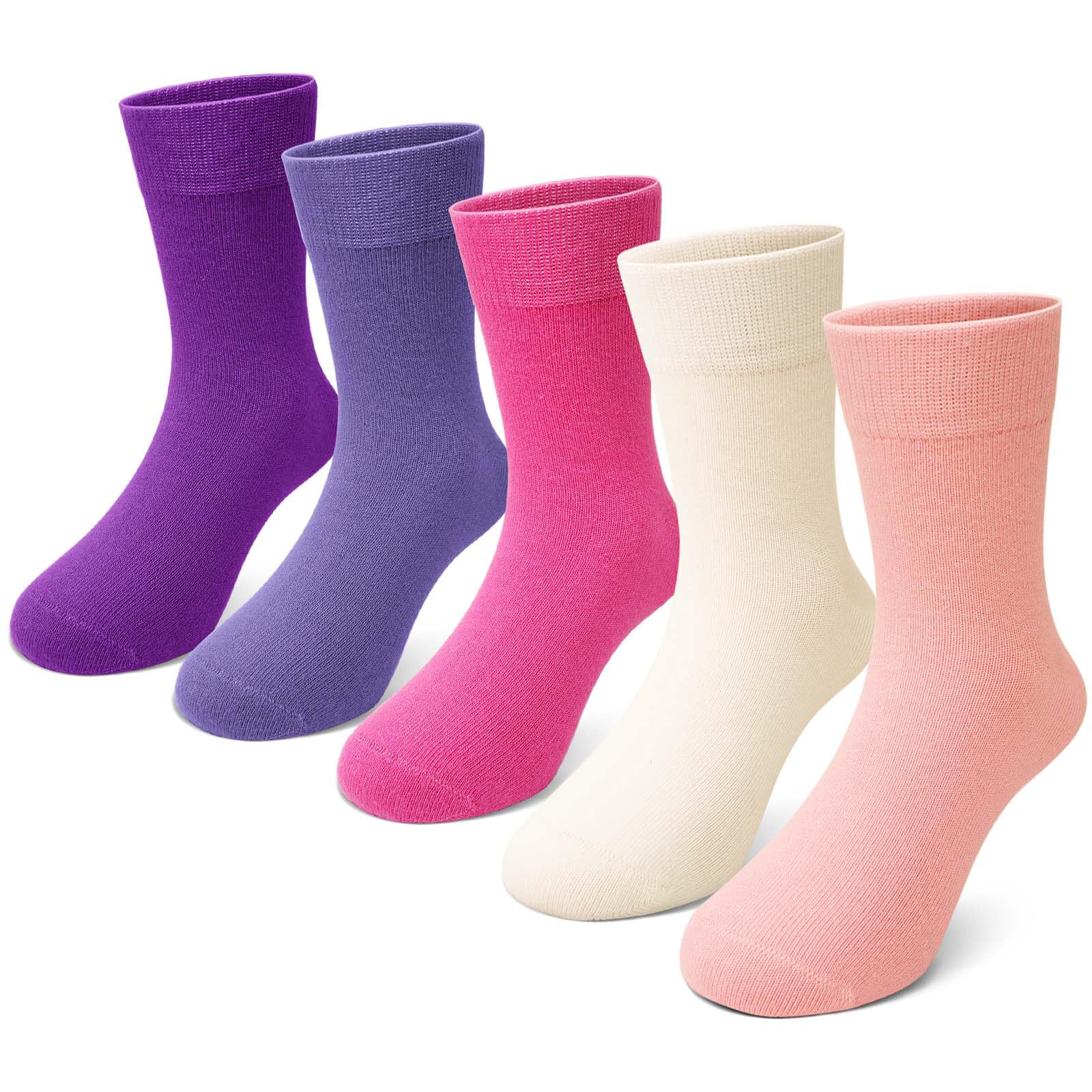 PUTUO Kids Socks for Boys Girls: Seamless Kids Socks Made of Bamboo Viscose - So