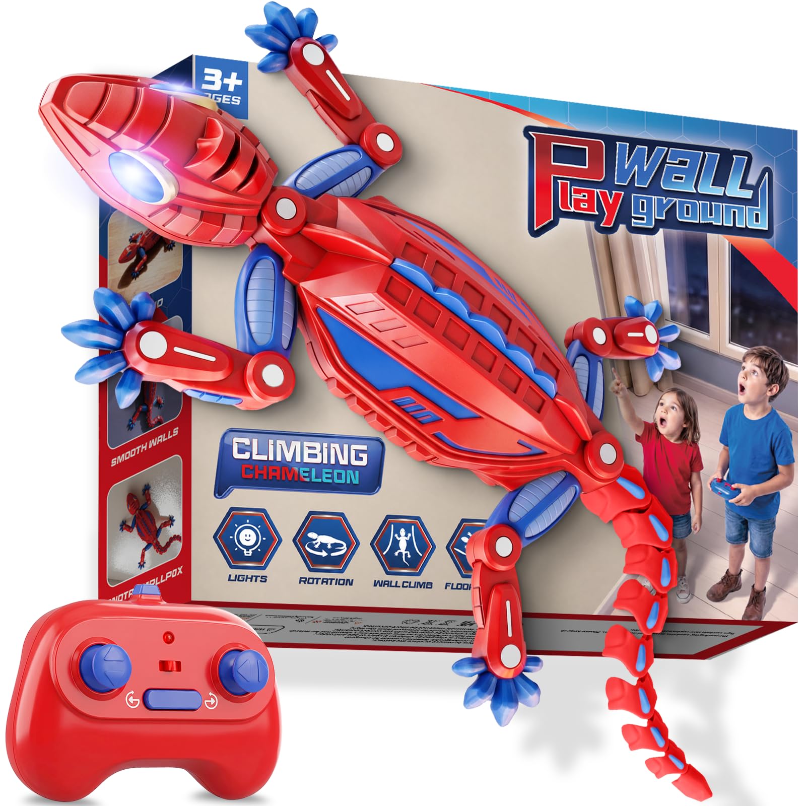 Wall Climbing Gecko Toy Birthday Gift for Boy Age 4 5 6 7 8 9 10+ Year Old | Rec