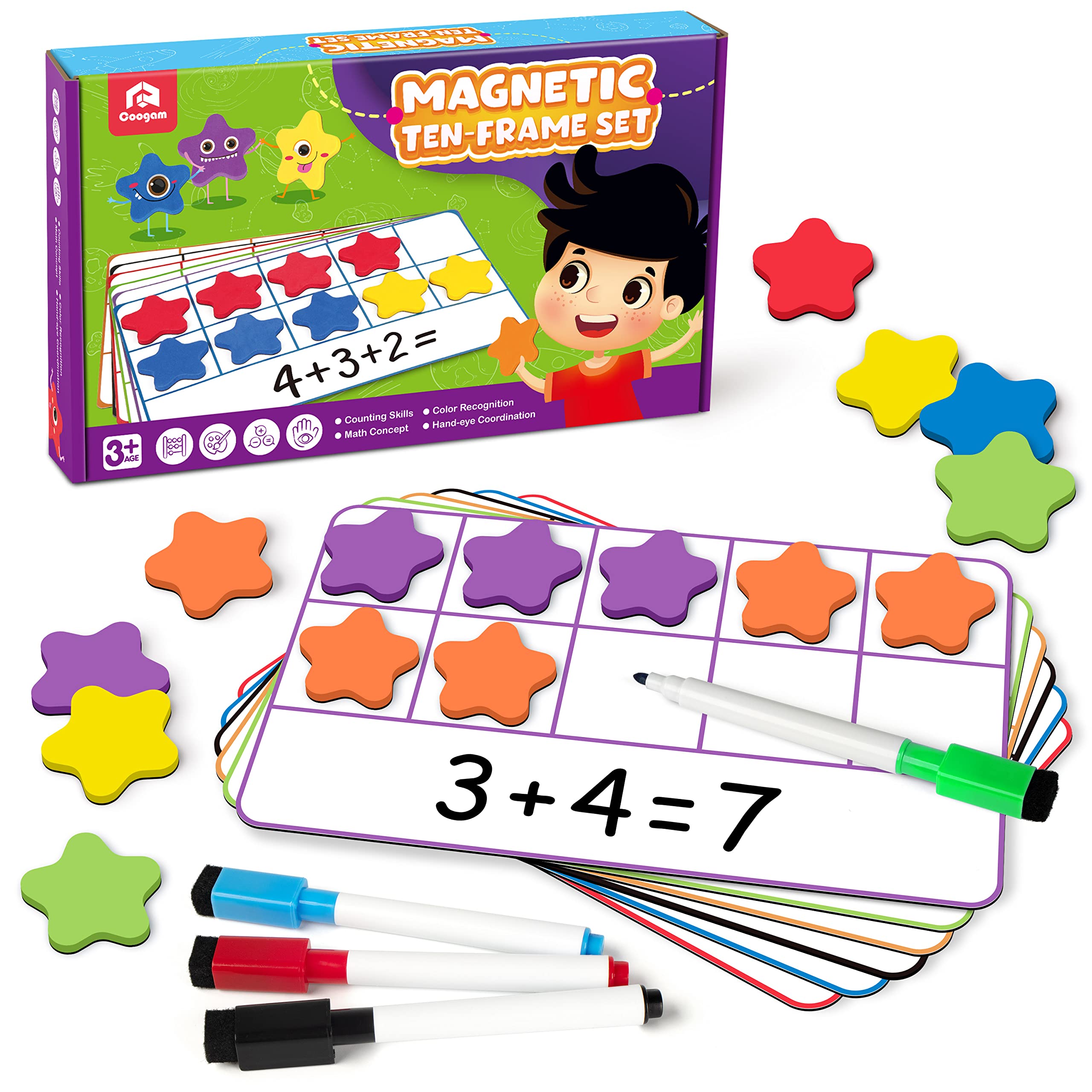 Coogam Magnetic Math Manipulative EVA Number Counting Games