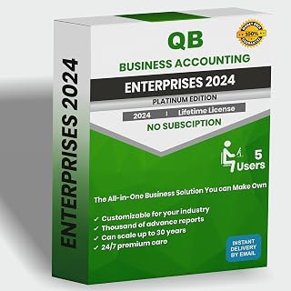 QB - Enterprise Solutions 2024 Platinum | 5 Users | Lifetime Version | No Subscription | Only for PC not for Mac | Instant Message Delivery (12 hrs) | No DVD