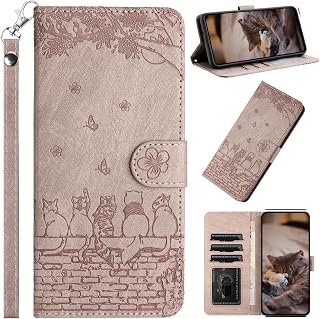 Galaxy S22 Case Galaxy S22 Case Book-style Galaxy S22 Cat Pattern Case Galaxy S22 High-quality PU Leather Wallet Smartphone Case Cat Under the Cherry Blossoms Galaxy S22 Laptop Case Galaxy S22