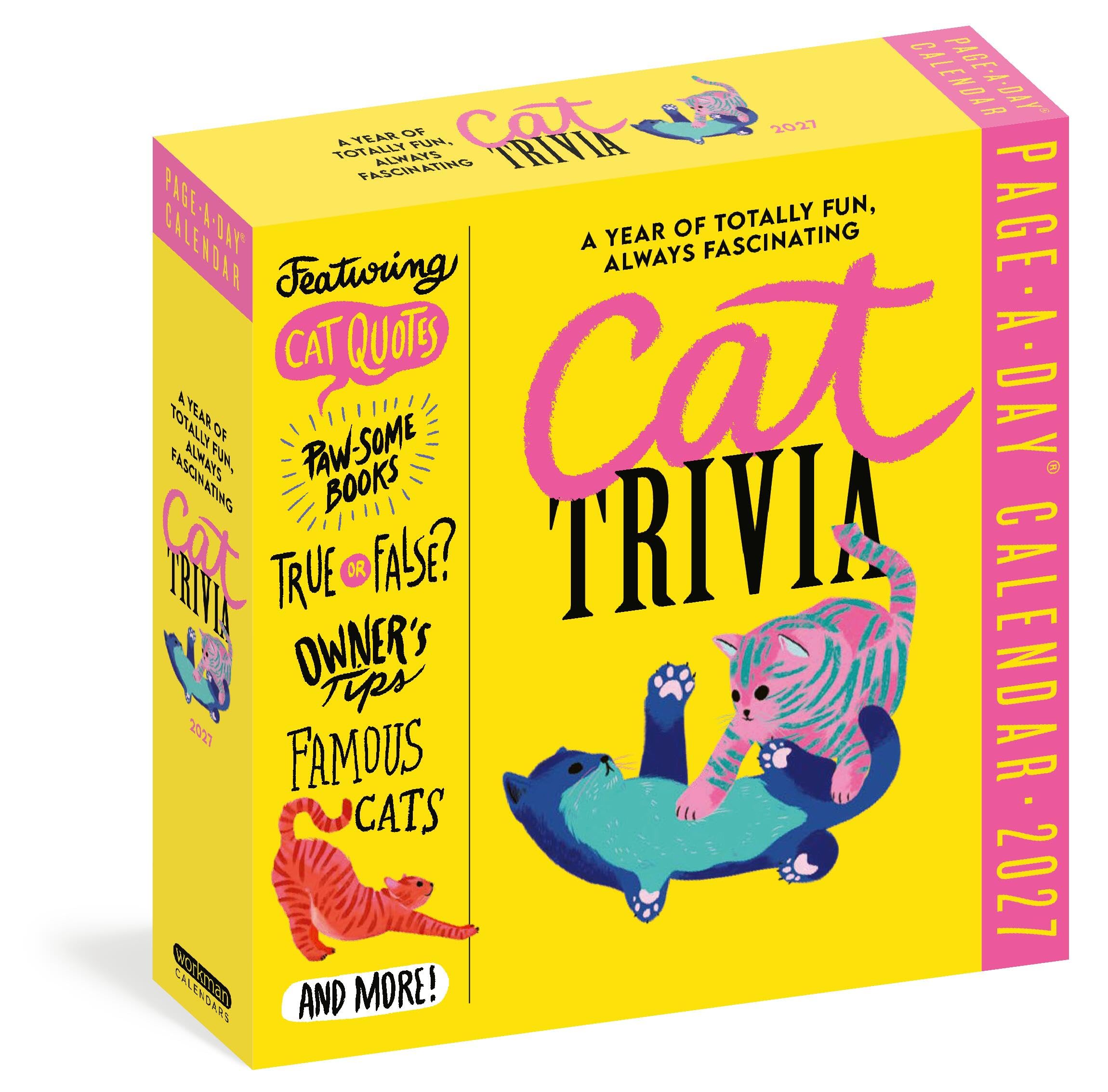 Cat Trivia Page-A-Day® Calendar 2027: Cat Quotes, Paw-some Books, True or False,