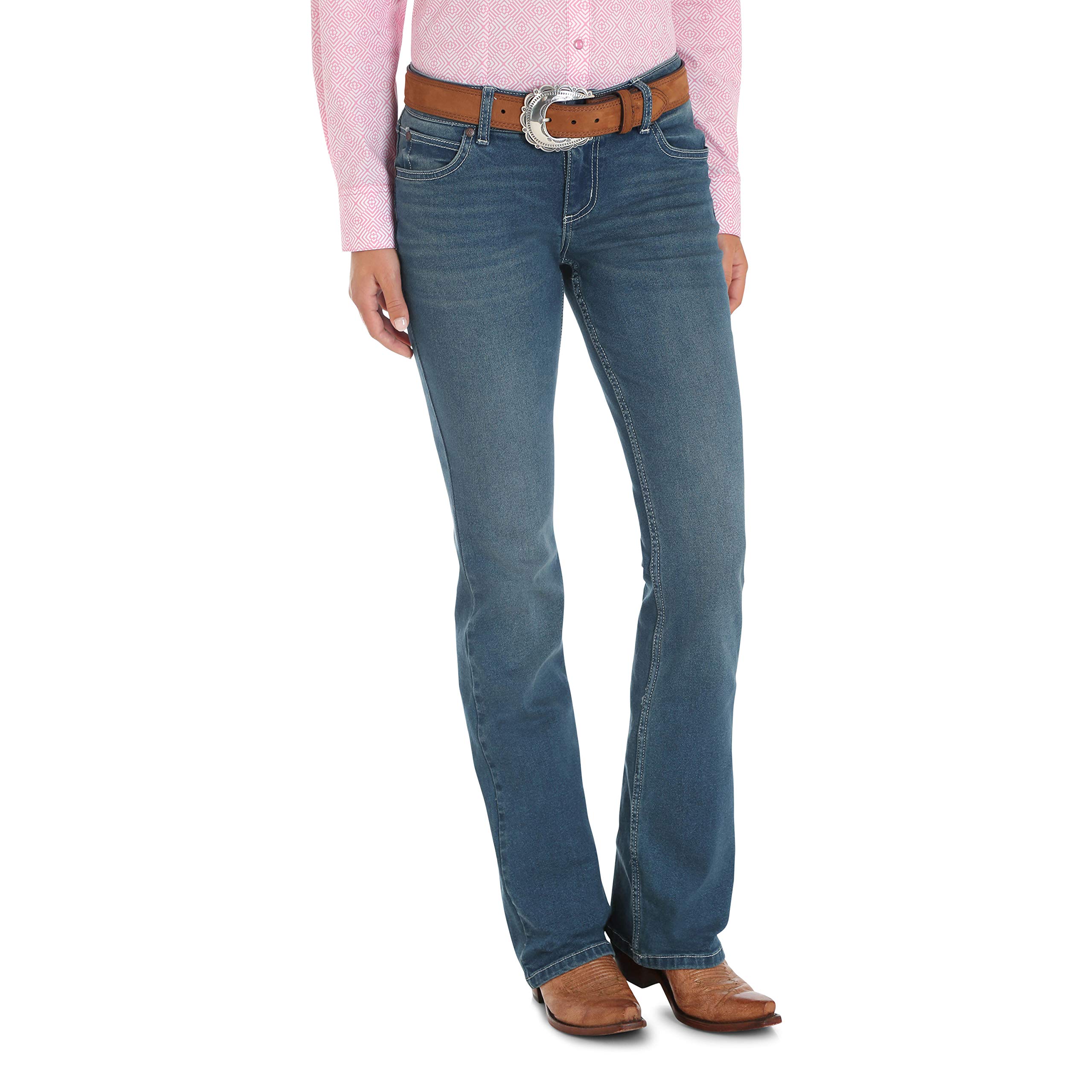 Wrangler Women's Retro Mae Mid Rise Stretch Boot Cut Jean