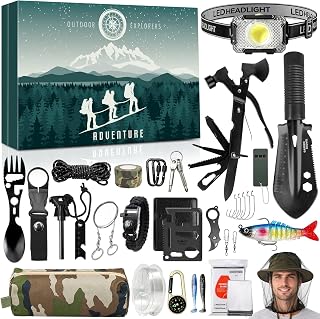 MOVINPE Survival Kits Advent Calendar 2026, 24 Days of Emergency Survival Gear Tools for Men & Teenage Boys – Camping, Hiking, Hunting & Outdoor Adventure Christmas Countdown Gifts