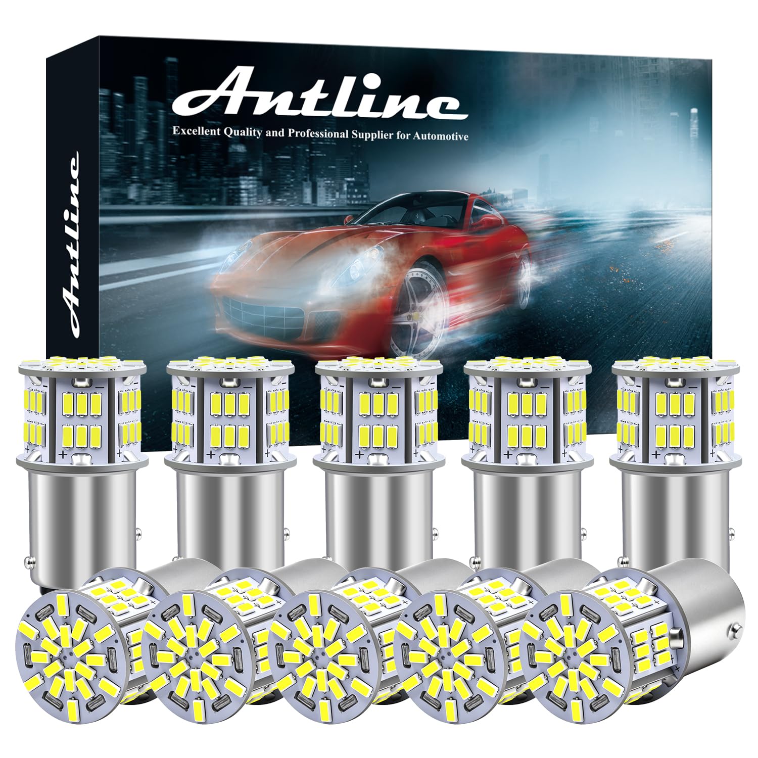 Antline 1157 BAY15D 7528 2057 2357 LED Bulbs White, Super Bright 3014 54-SMD LED