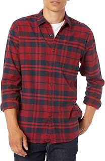 Amazon Essentials Men's Flannel Shirt with Long Sleeves