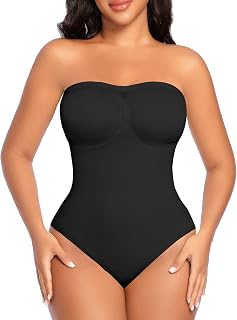 Werena Women Strapless Bodysuit Tummy Control Shapewear