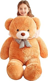 IKASA Giant Teddy Bear Stuffed Animal,Large Soft Toys Cute Plush Toy,Jumbo Big Oversized Fat Bears Animals Huge Life Size,Gifts for Kids Girls Boys Childrens (Brown, 47 inches)