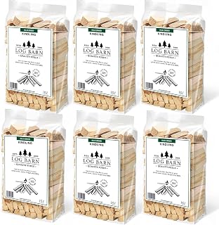 Log Barn Kiln-Dried Kindling Wood for Fires – approx. 13kg 6 x 15l bags | Clean sticks that ignite quickly in pizza ovens, stoves & open fires; ideal home, garden, trade, commercial & camping use