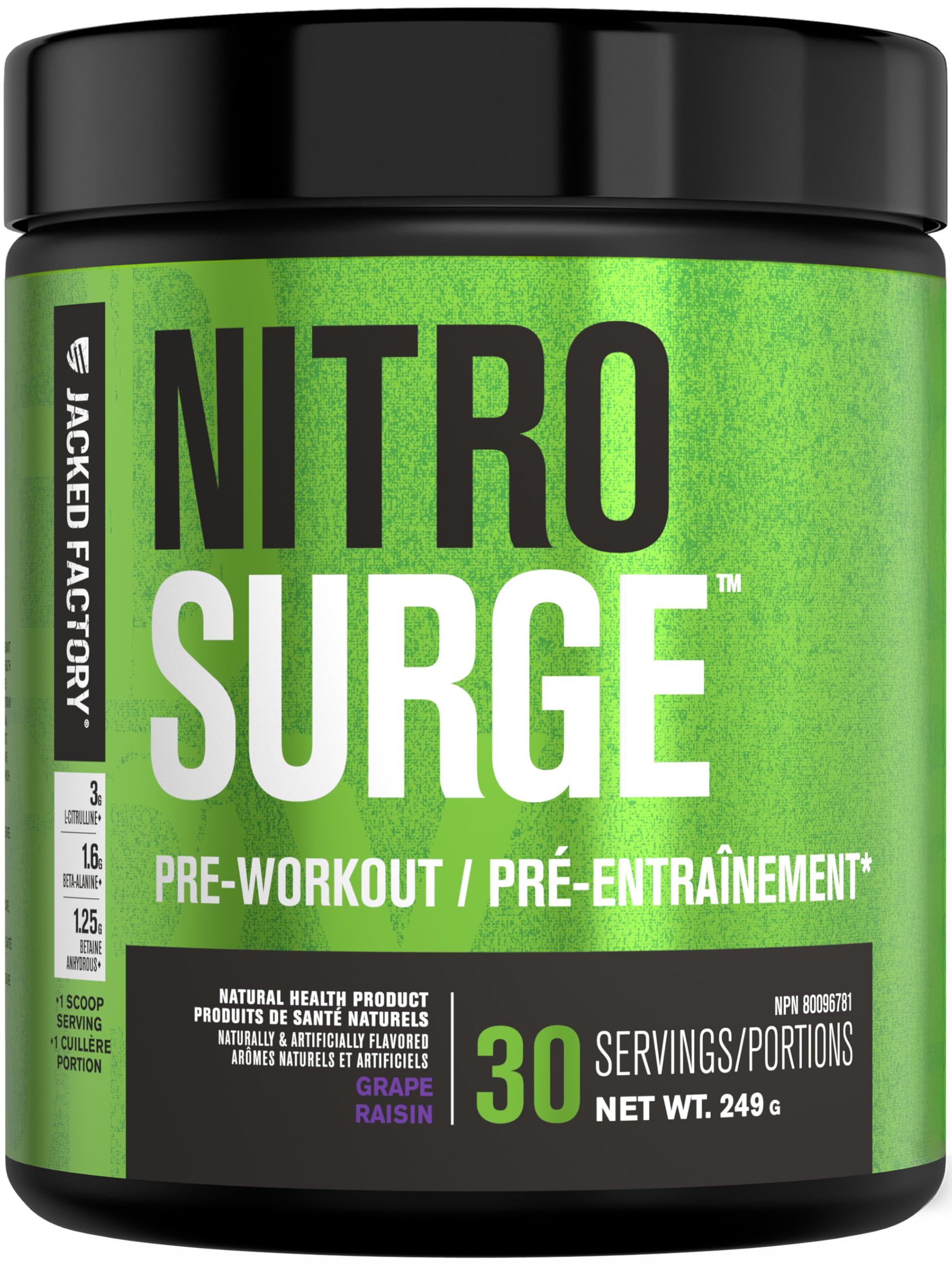 NITROSURGE Pre Workout Supplement - Endless Energy, Instant Strength Gains, Clea