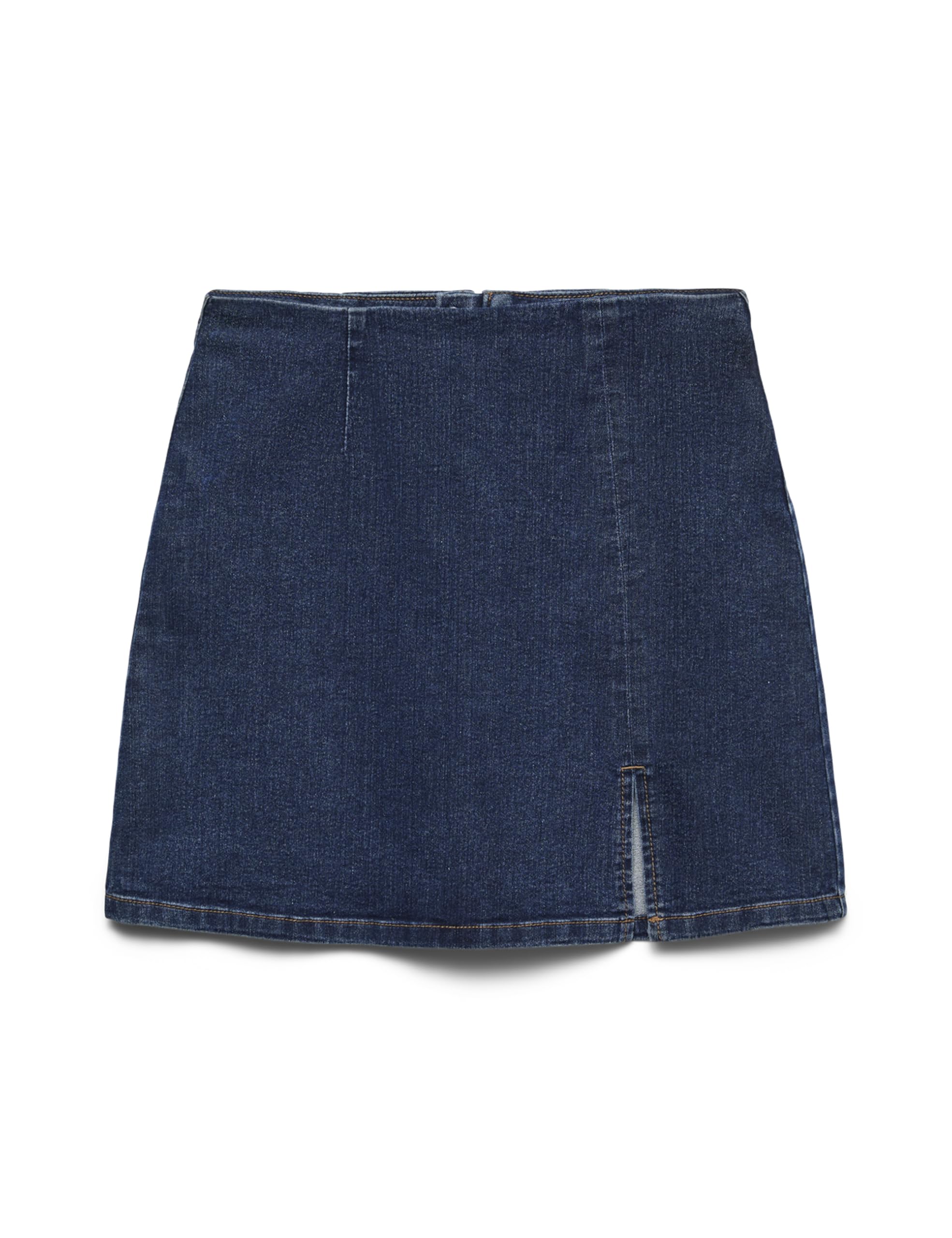 VERO MODA Women's Denim Skirt with Zip and Straight Cut
