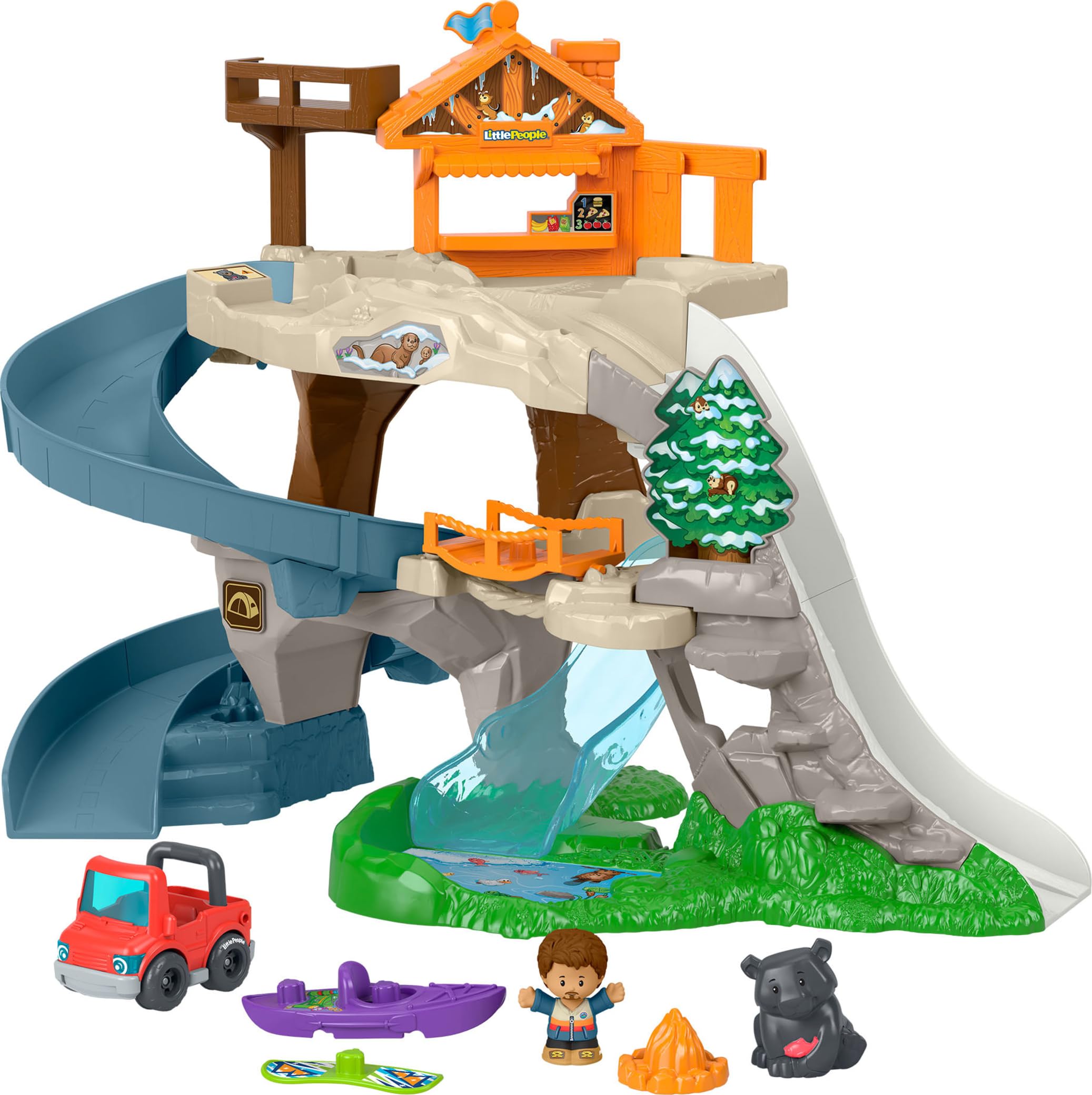 Fisher-Price Little People Ultimate Mountain Playset | 18-inch Tall, Fun Vehicle