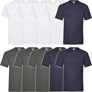 Fruit of the Loom Valueweight T-Shirt, Sizes S - 5XL, Pack of 10, in Various Colours