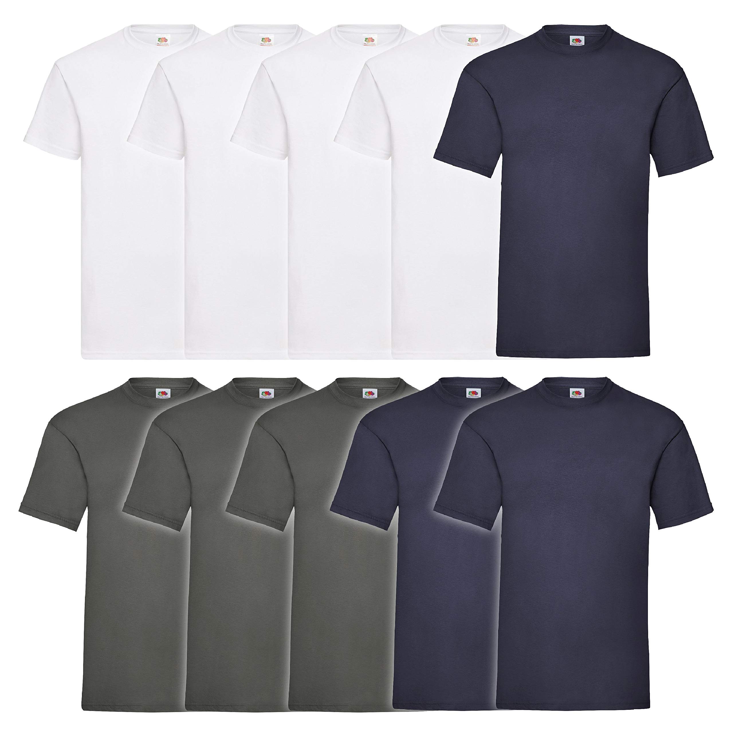 Fruit of the Loom Valueweight T-Shirt, Sizes S - 5XL, Pack of 10, in Various Col