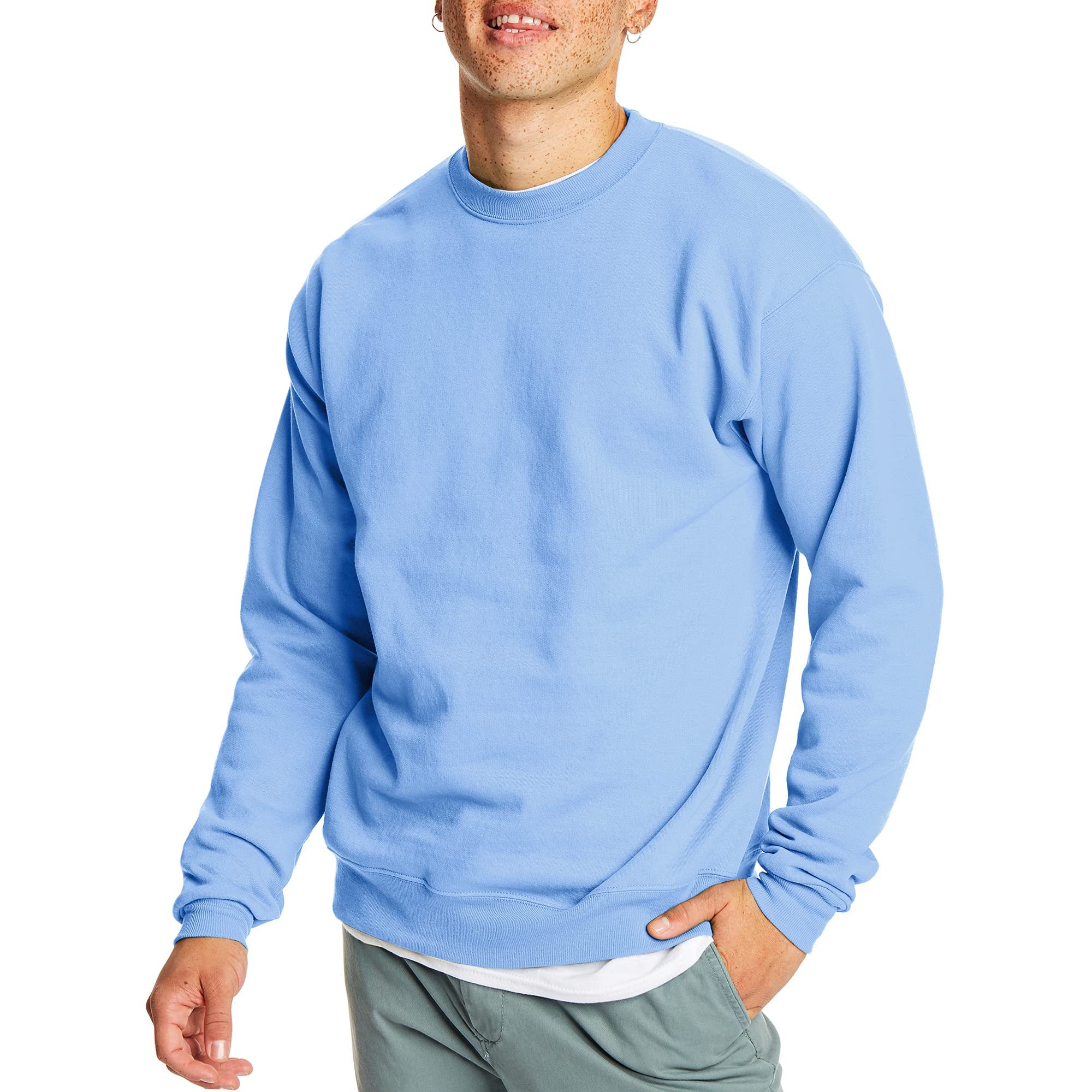 Hanes Men's EcoSmart Fleece, Cotton-Blend Pullover, Crewneck Sweatshirt