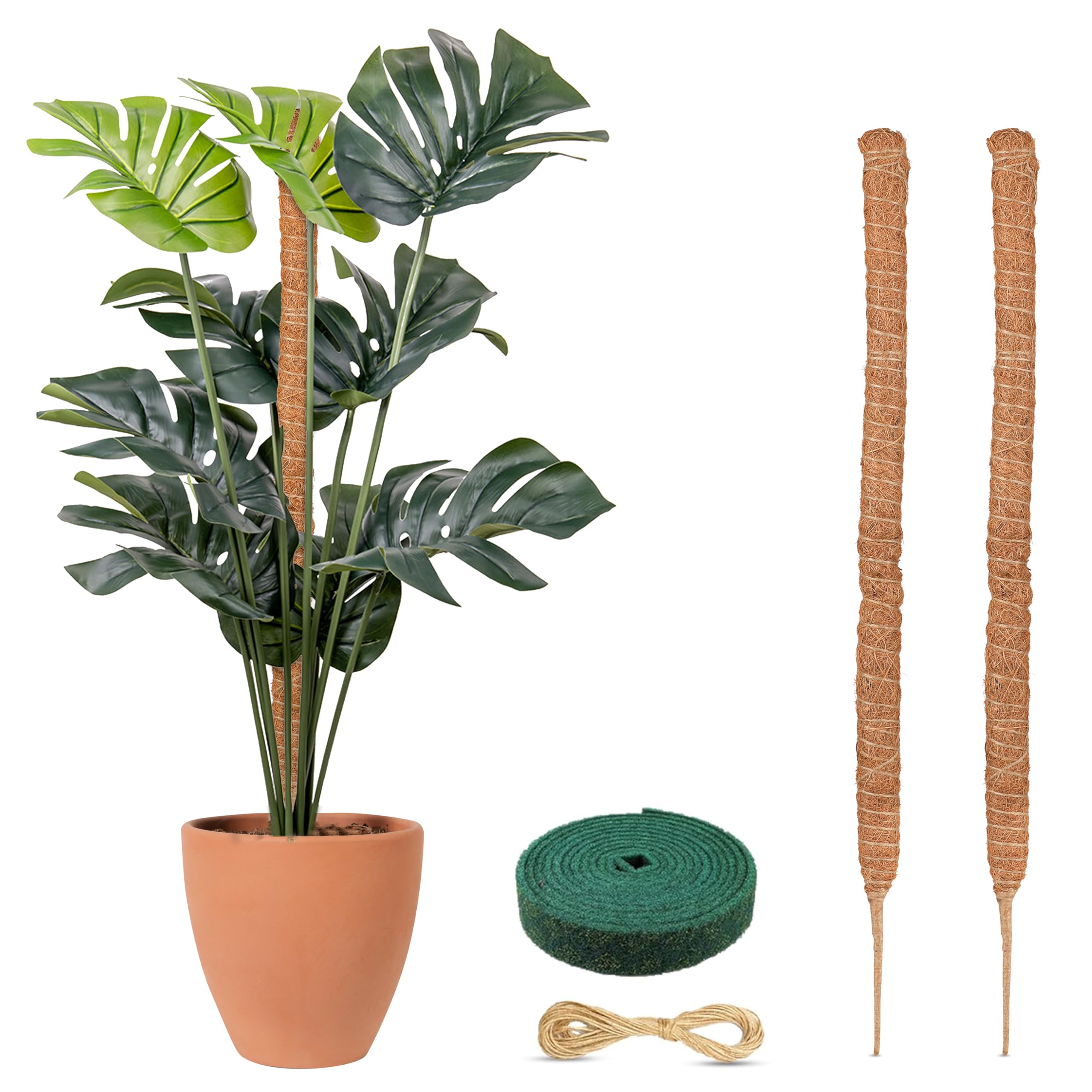 EcoNour Moss Pole 2PCS 48 Inches Monstera Plant Support Sticks | Coco Coir Plant