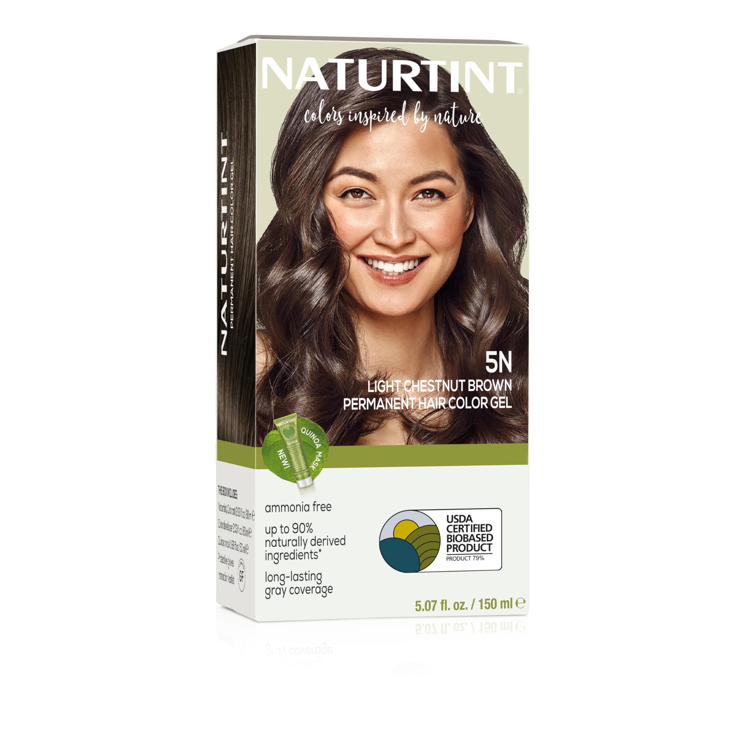 Naturtint 5N Light Chestnut Brown Permanent Hair Color (Pack of 1), Ammonia Free