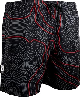 GUGGEN 2335 Mountain Swimming Shorts for Men, Quick-Drying Swim Shorts with Drawstring, Beach Shorts, Board Shorts, Men's Swimming Clothes