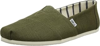 TOMS Men Alpargata Black Cherry Espadrilles, Green Military Olive Heritage Canvas 301, 40.5 EU