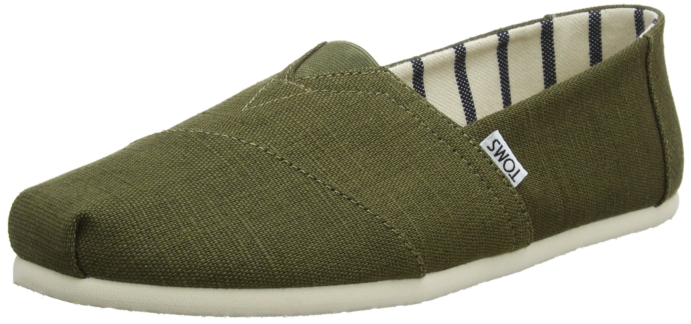 TOMS Men Alpargata Black Cherry Espadrilles, Green Military Olive Heritage Canva