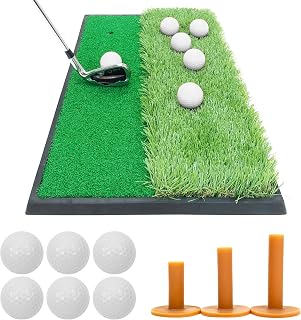 Golf Style Golf Mat, Golf, Practice, Mat, Swing Training, Practice Equipment, Indoor, Outdoor, Artificial Turf, Rubber Mat, Shot Mat, For Practice
