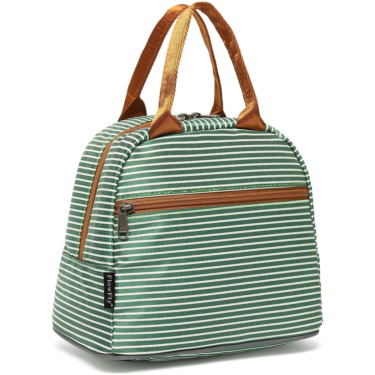 FlowFly Insulated Lunch Cooler Bag - Tote Bag Organizer for Women/Men, Green