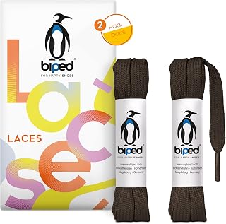 biped LACES 2 pairs flat shoelaces, tear-resistant laces 10 mm wide
