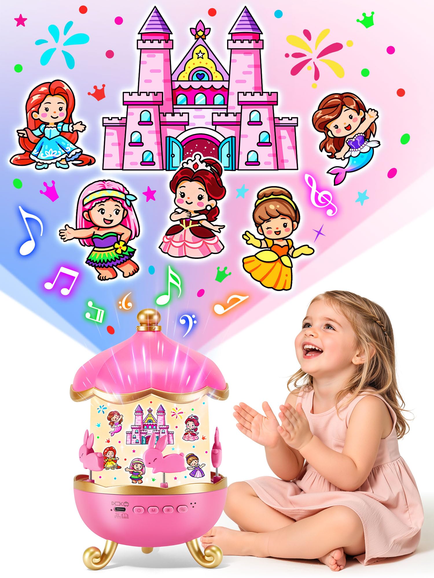 Felite Princess Toys,Princess People Projection Toys for Little Girls Gifts | 15