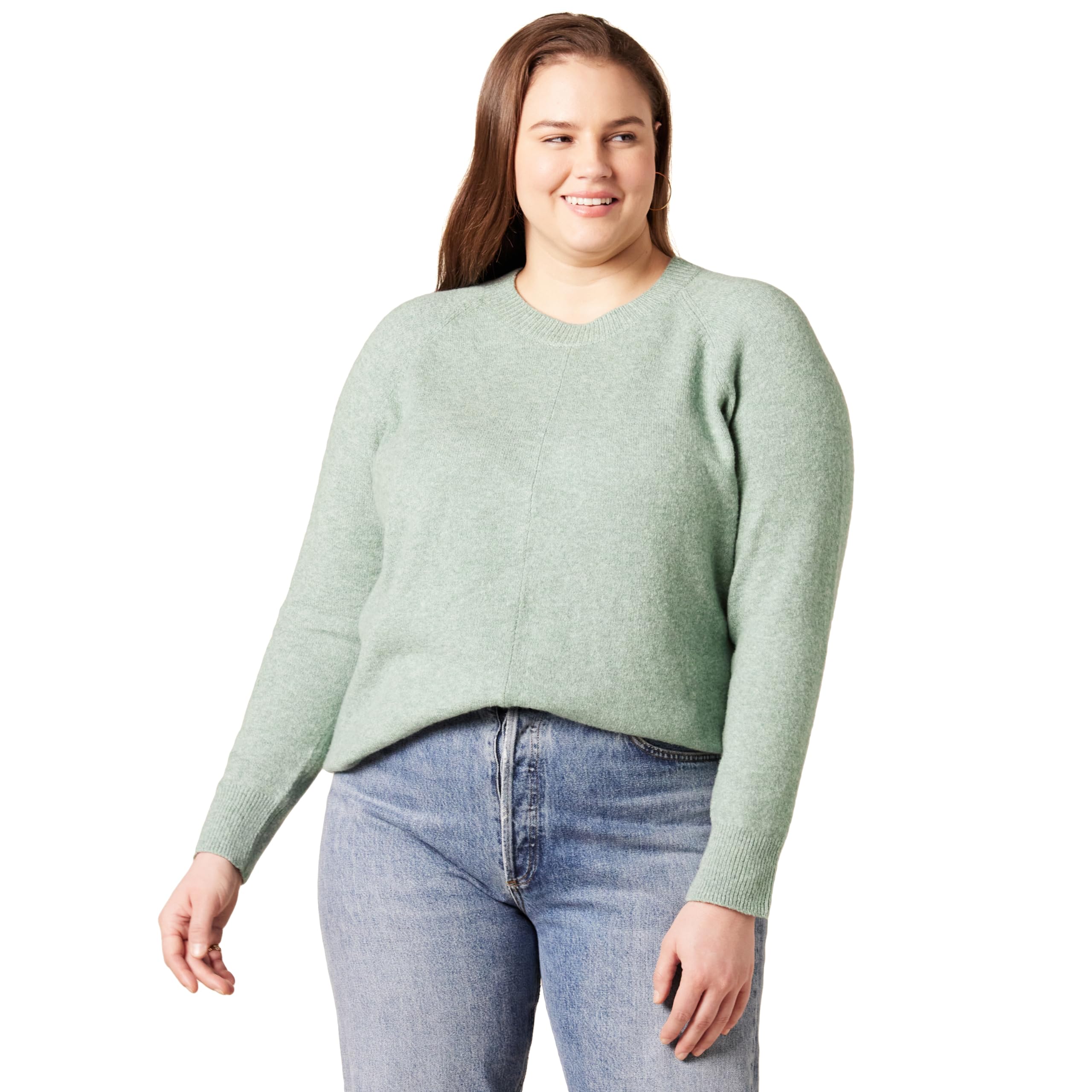 Amazon Essentials Women's Regular-Fit Soft Touch Long-Sleeve Crewneck Jumper